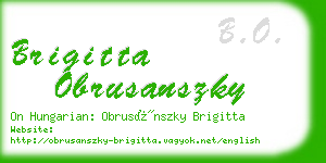 brigitta obrusanszky business card